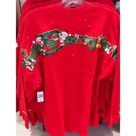 2025 Walt Disney World Parks Christmas Santa Mickey Spirit Jersey Shirt Pluto - Picture 1 of 5